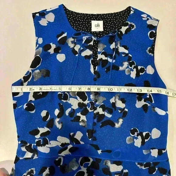 Cabi Blue and Black Print Sleeveless Dress Size Small - Picture 4 of 5